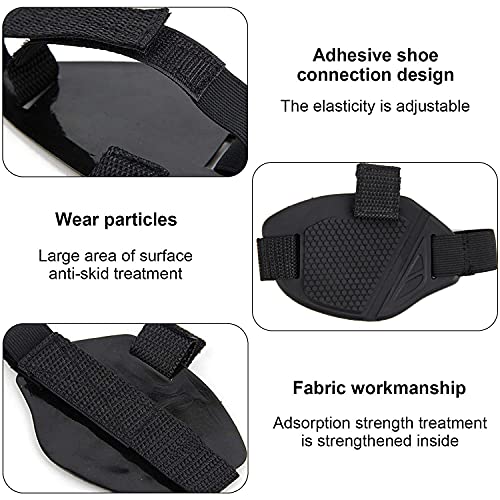 2 Stück Motorrad-Schuhschoner - Schwarze Gummi-Schalthebelschutzpads mit Anti-Rutsch-Griff für Reitstiefel Tägliches Schalthebelschutz-Zubehör