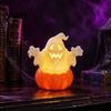 Decorative Fall Lights Halloween Pumpkin Light, LED Lighted Ghost Skull Lantern, Spooky Seasonal Atmosphere Lighting Tabletop Lamp for Home