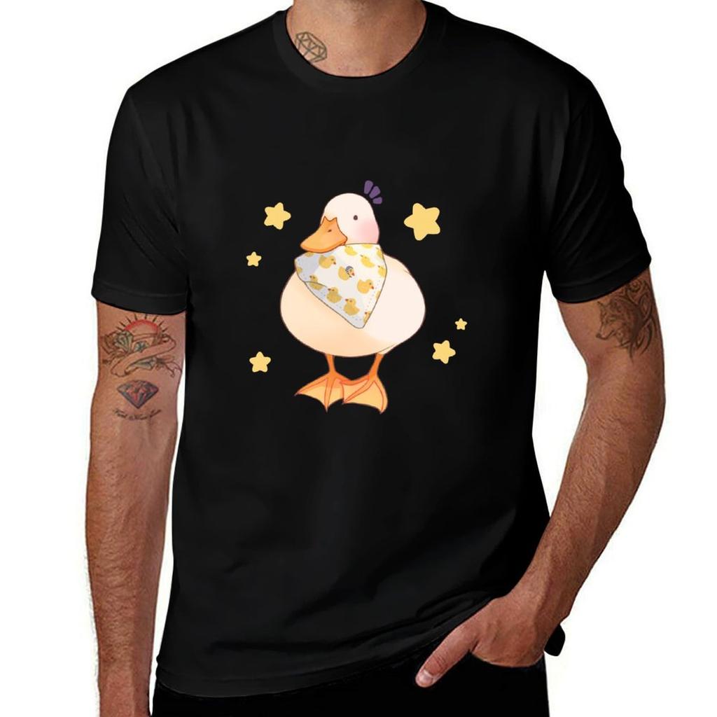 Duck With Scarf Tshirt Relaxed Fit Casual Short Sleeve Top
