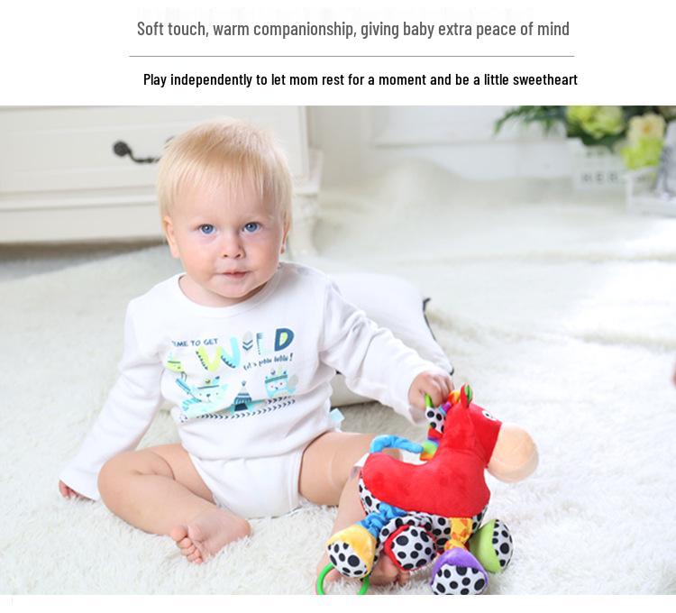 Baby Stroller & Crib Hanging Horse Toy with Pull Bell - Soothing Car Interior Ornament