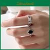 Chic Korean Vintage Heart Stacking Ring For Women Adjustable Copper Fashion Jewelry