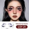Scary Halloween Temporary Tattoo Stickers: Pumpkin, Spider Web & Eye Designs
