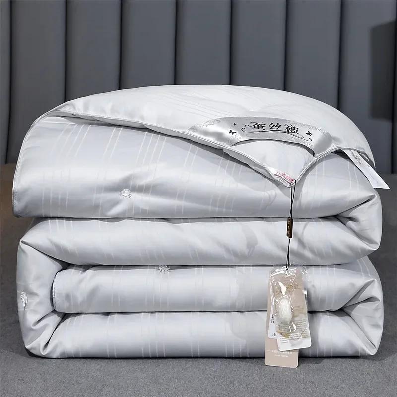 

Одеяло из 100% шелка тутового дерева Здоровье Красота Ручная работа Шелковые одеяла Пуховое одеяло Наполнение шелком Двуспальное Квин Кинг Одеяло 1 шт. Прочное постельное белье 150x200cm(1.2kg)
