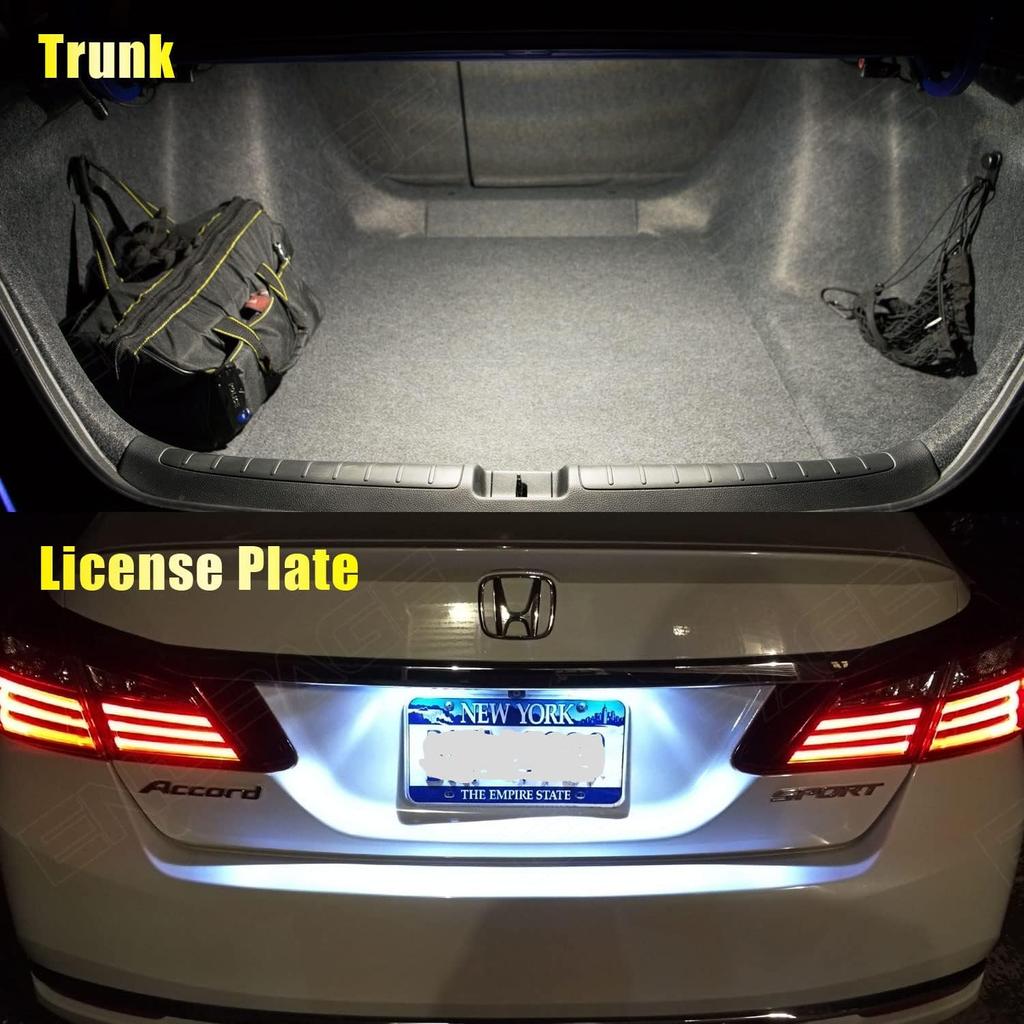 12-Pieces Accord LED Interior Light Kit for Honda Accord 2003 2004 2005 2006 2007 2008 2009 2010 2011 2012 White 6000K Interior LED Lighting Package