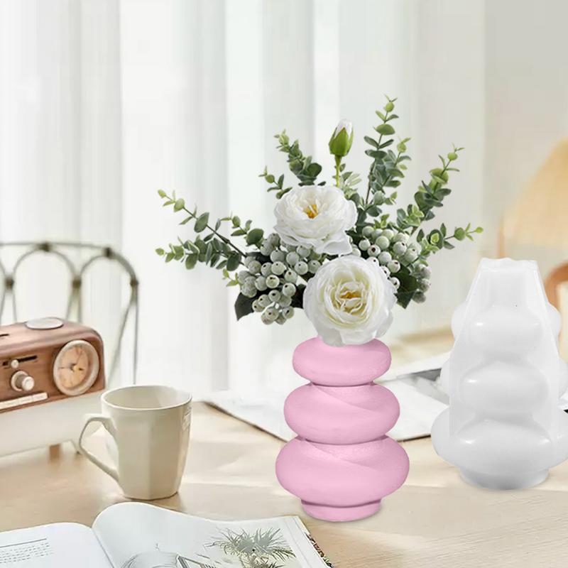 Resin Vase Mold Modern Style Resin Casting Vase Mould Multi-Function Creative Soft Silicone Mould For Making Flower Vases