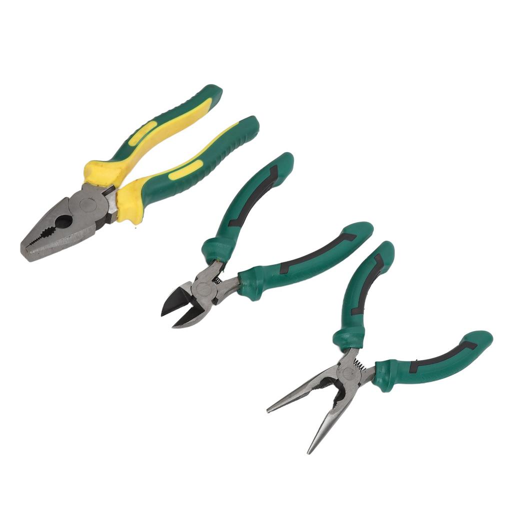 3PCS Plier Set 6 Inch Diagonal Cutting Needle Nose 8 Inch Wire Plier Multifunctional Electrician