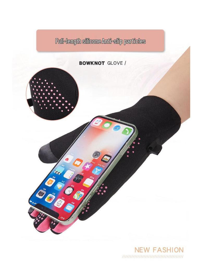 Windproof Fleece-Lined Gloves: Non-Slip, Touchscreen, Warm Cycling & Driving Gloves for Women & Men