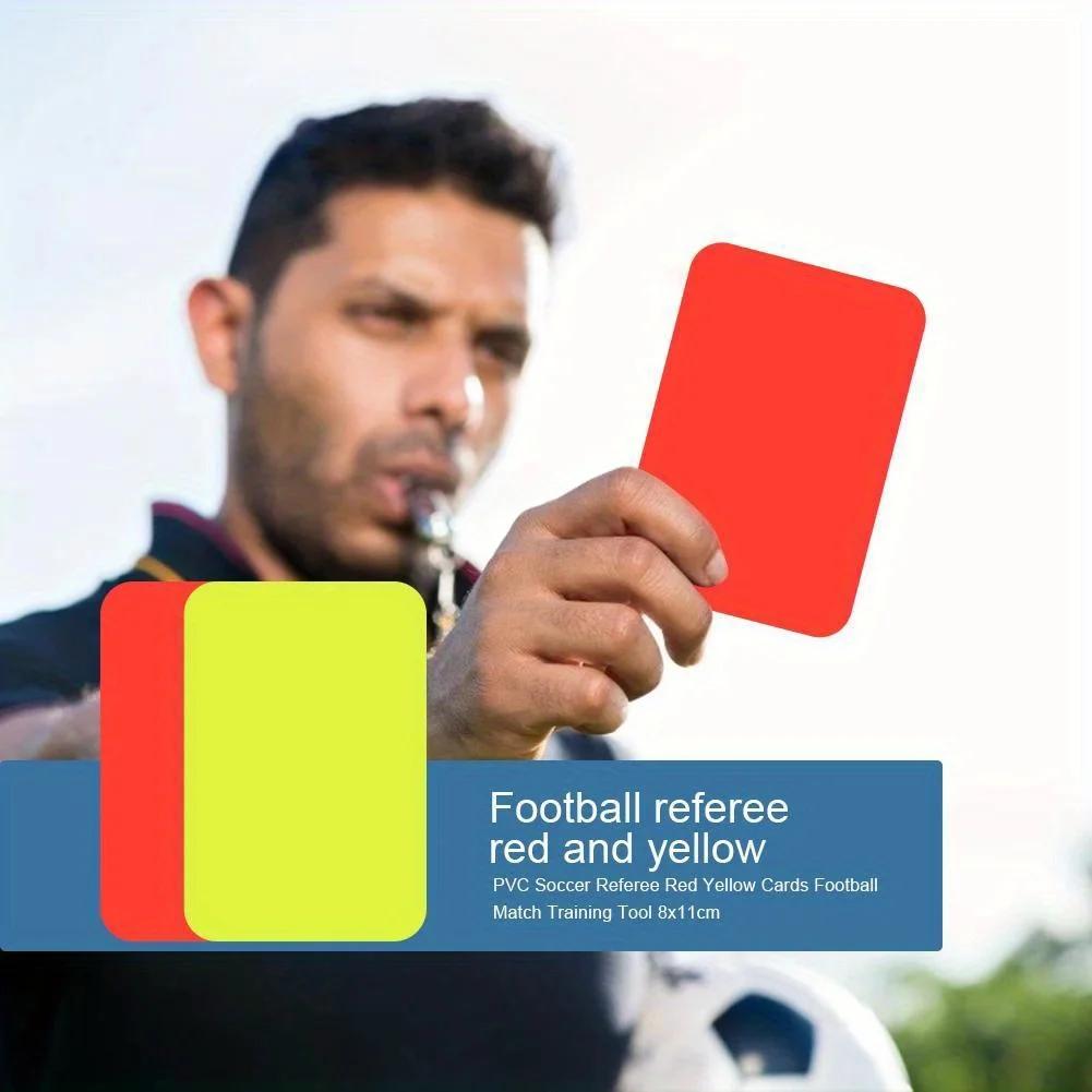 1/6Pcs Sports Referee Wallet Notebook - Soccer Football Tool with Red & Yellow Cards for Match Officials