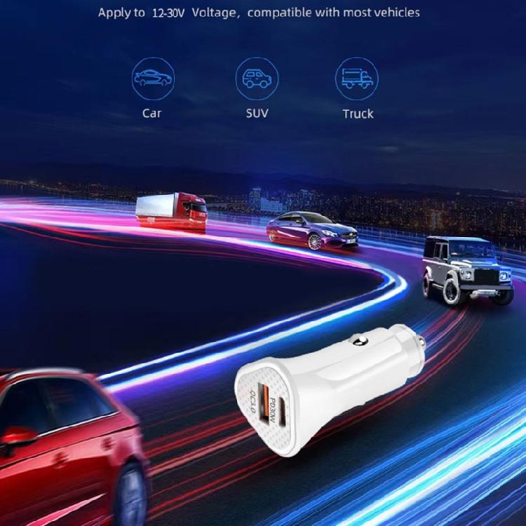 Portable 38W Double  USB Car Chargers Plastic Vehicle Chargers Simple Operate for Safe & Efficient Multiple Device Charg