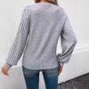 Women's Autumn Round Neck Long Sleeve T-shirt Solid Color Casual Versatile Top