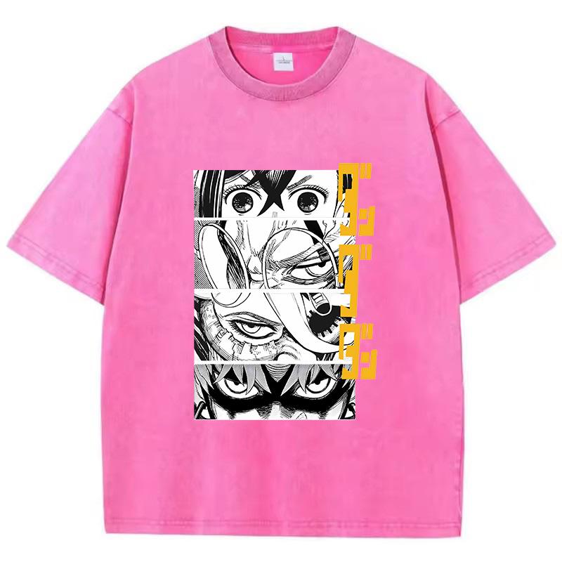 Baumwolle Gewaschen Dandadan Okarun T-Shirt Herren Japanischer Anime T-Shirt Cartoon Hohe Qualität T-Shirt Ästhetisch Mode T-Shirt Männlich