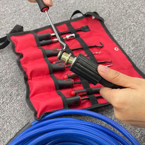 Socpuro Oil Seal Remover Set, 10-Piece Set with Hose Removal Hooks, Pick & Hook Tool Set, 5 Large and 5 Small, for Oil Seal Removal, Gasket Replacemen