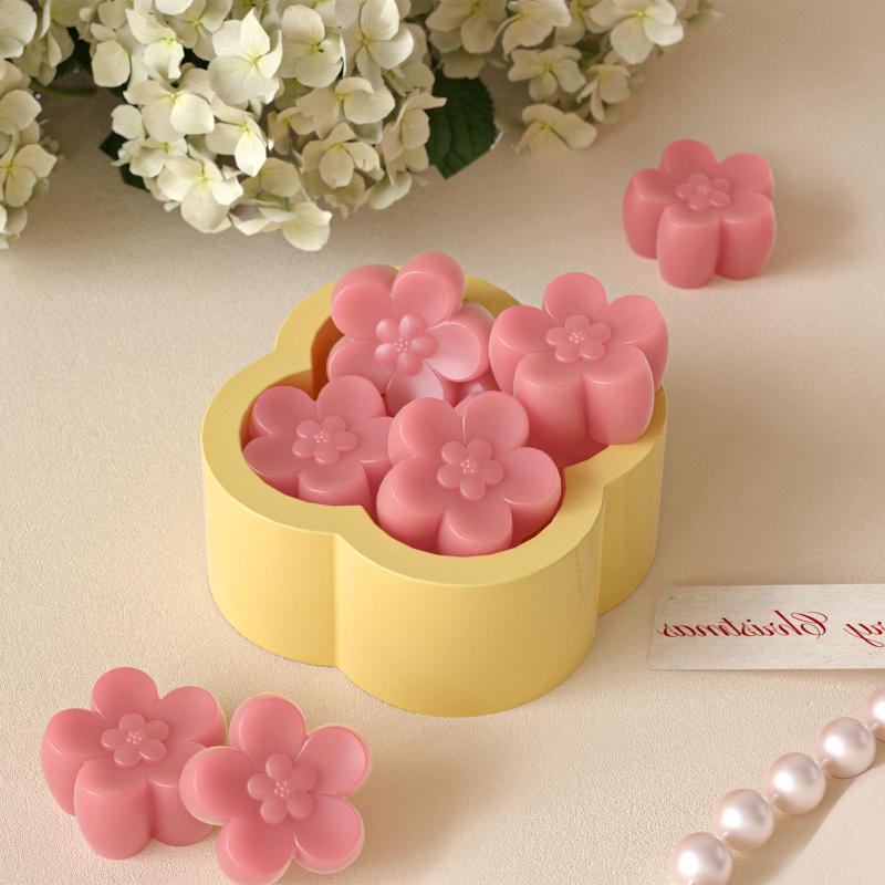 Flower Silicone Mold Set For Candle Making Flower Pot Resin Casting Molds For Diy Crafts