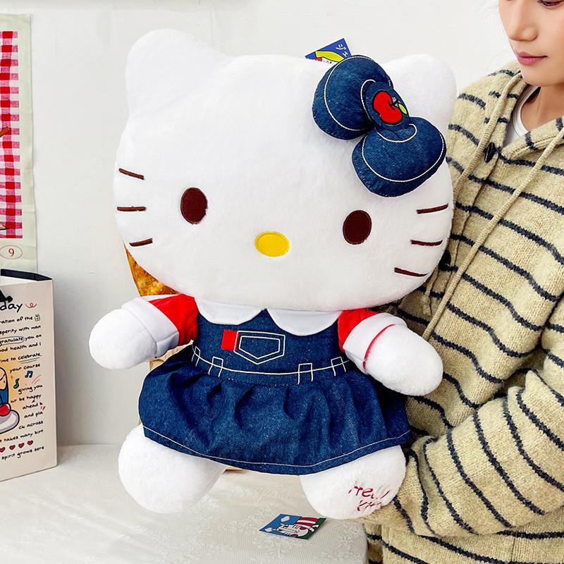 Peluche Hello Kitty Vestito da Cowboy con Imbottitura in Cotone Fibra per Regalo di Compleanno