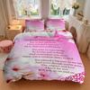 3PCs Grandparent Love Design Cover Set, Breathable Fabric, Machine Washable (1 Duvet Cover + 2 Pillowcases) (Without Quilt) Yy250911160