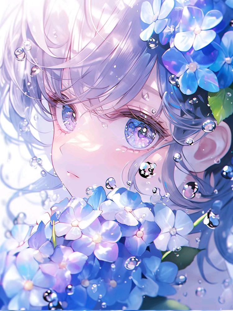 DIY5D Children's Diamond Painting Girl Cartoon Portrait Embroidery Full Diamond Home Decoration Cross Embroidery Set Decoration