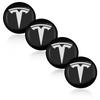 4pcs/Set 56mm Alloy Car Wheel Center Decal Hub 3D Sticker For Tesla Model 3 S X Y Style Roadster Invader Coil Mod WYE K80