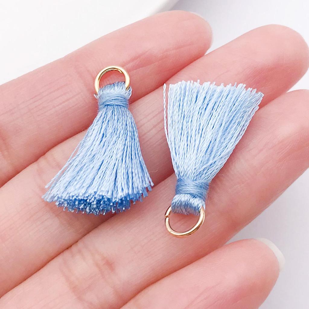 Multicolor Silk Thread Tassel Fan Pendant for DIY Clothing Accessories
