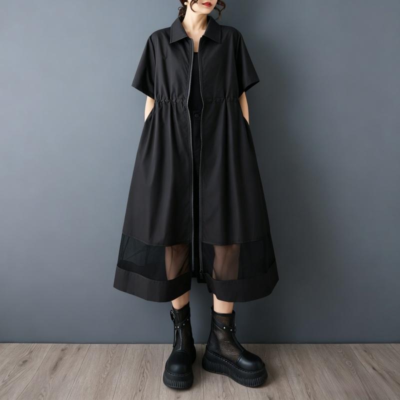 Short Sleeve Plus Size Vintage New In Dresses for Women Casual Loose Long Summer Dress