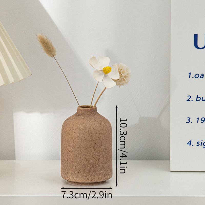 Nordic Vintage Ceramic Vase Minimalist Plants Vase Flower Arrangement Bottle Flower Vases Artistic Desktop Home Decor