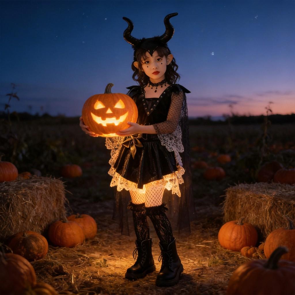 Halloween Child Witch Costume For Kids Children Halloween Cosplay Dress With Lace And Butterfly Bow