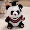 Graduation Panda Plush Toy Soft Stuffed Animal with Cap and Gown Cute Plushie with Diploma for Gift Decoration Display