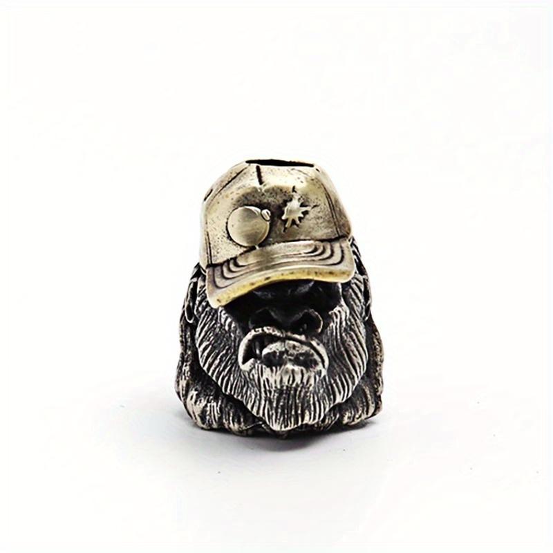 1pcs 5.5mm Hole Vintage Brass Aged Orangutan Hat DIY Accessories Keychain Necklace Beading Home Decorations Universal Pendant Backpack Charm