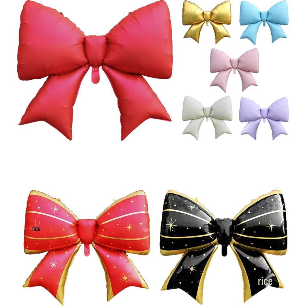 Large Matte Bow Aluminum Foil Balloon for Birthday Decoration and Photography