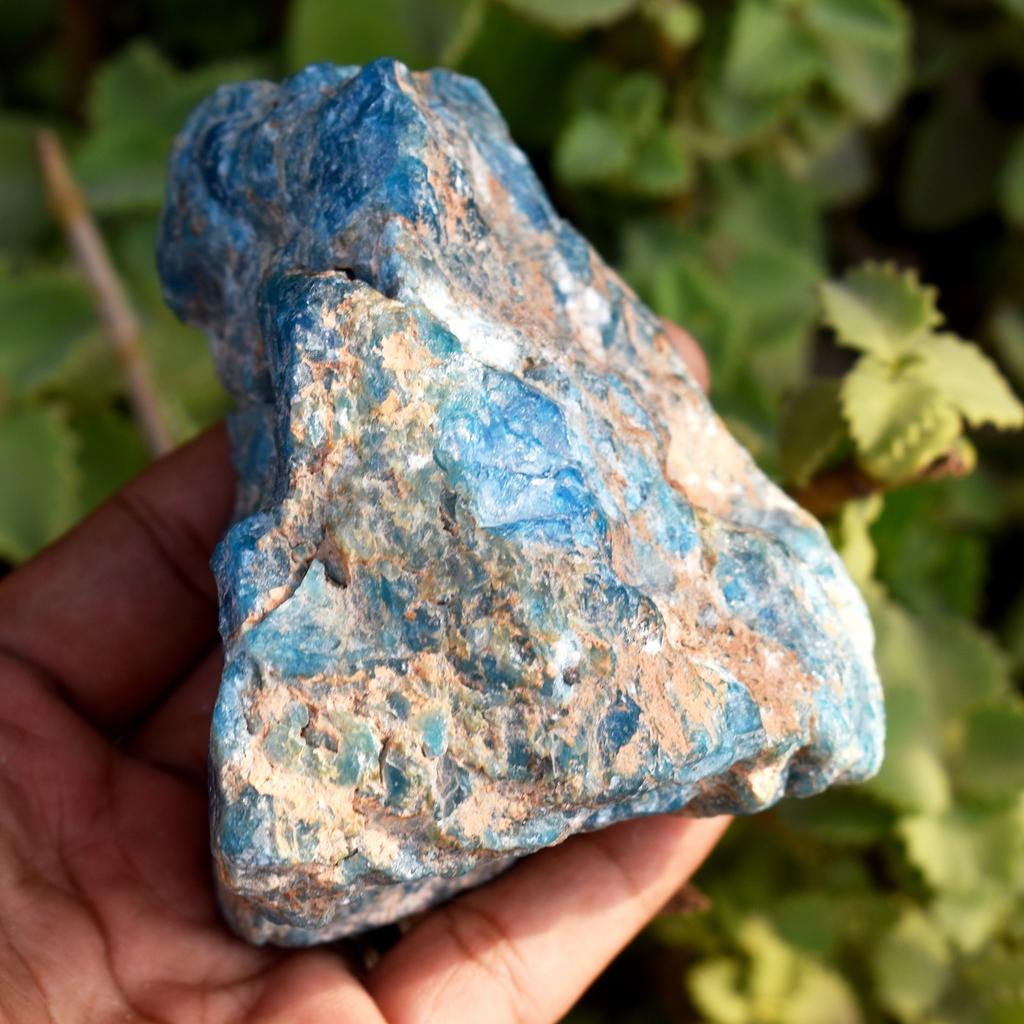 NATURAL Blue Apatite 490.95 Ct Uncut Raw Rough CERTIFIED Loose Gemstone For Gift
