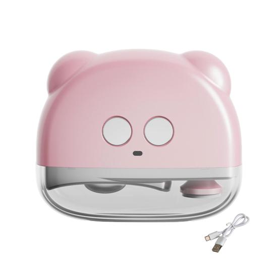 Baby Elektrisk Negleklipper med LED-lys Oppladbar 3 Hastigheter Automatisk Negletrimmer Barn Voksne Eldre Fingerneglklipper Poleringsmaskin Sliper
