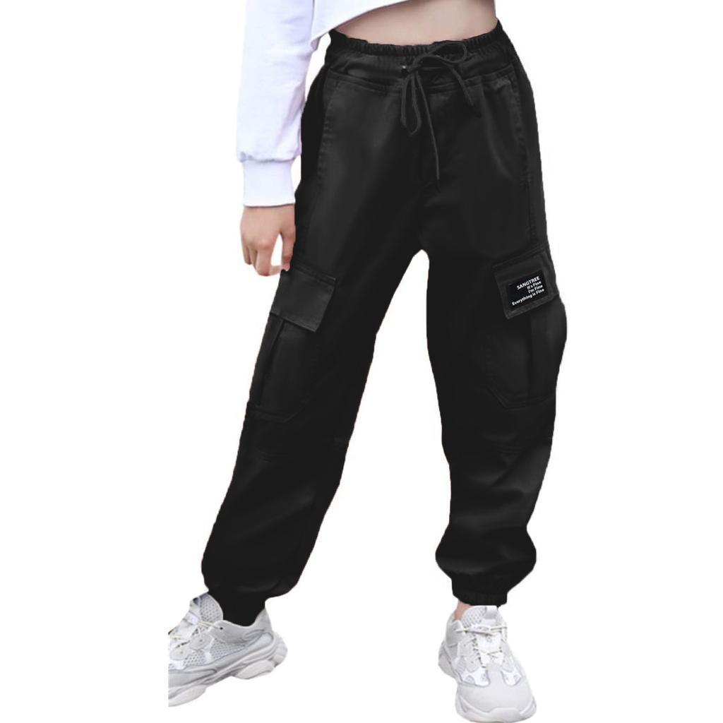 Kids Girl Large-Sized Straight Tube Loose Thin Casual Summer Wide Leg Pants