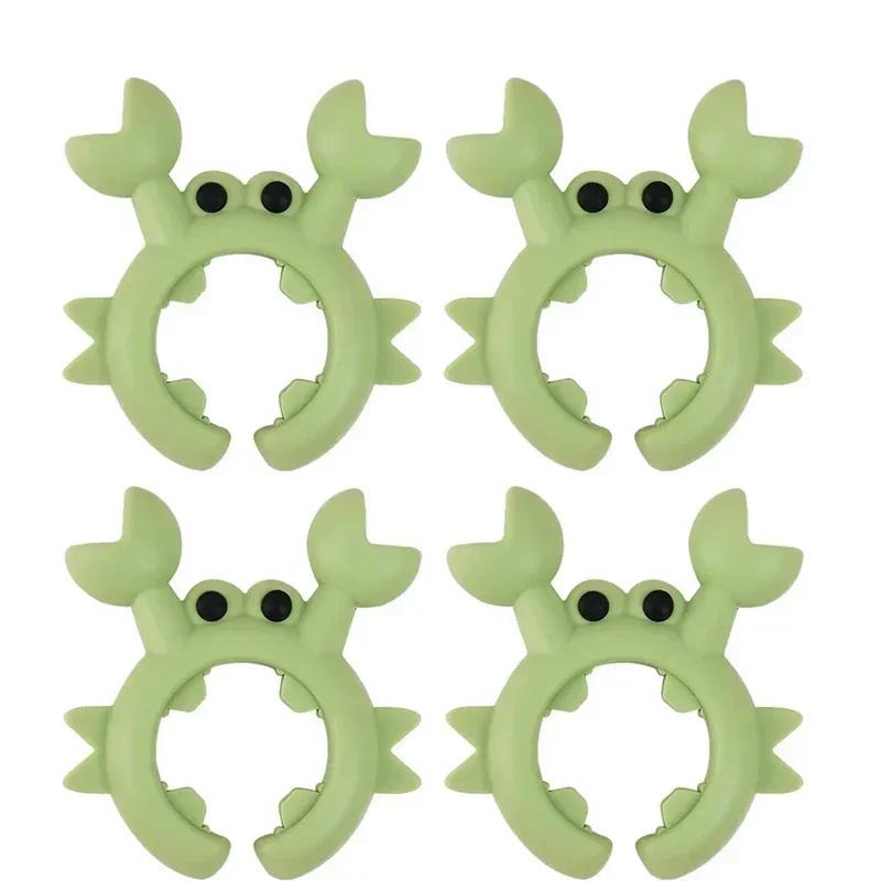 4/1/2PCS Silicone Spatula Rack Small Crab Anti Scalding Overflow Pot Clip Spoon Holder Clip Universal Shovel Rack Kitchen Gadget