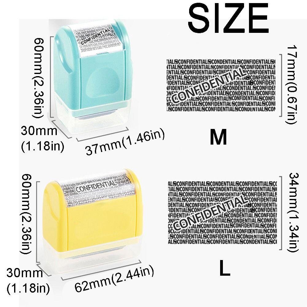Leakproof Identity Theft Protection Roller Stamp Portable Roller Stamp Manual Roller Stamp Garbled Chapter Ink Refill