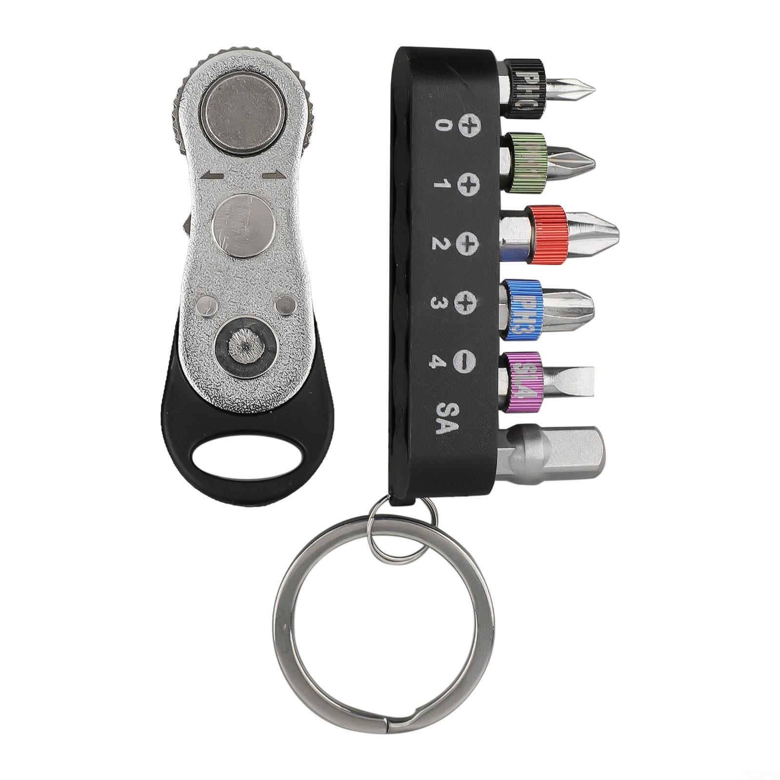 

Bits Adapter Kit Flying Wrench Tool Pcs Mini Ratchet Screwdriver