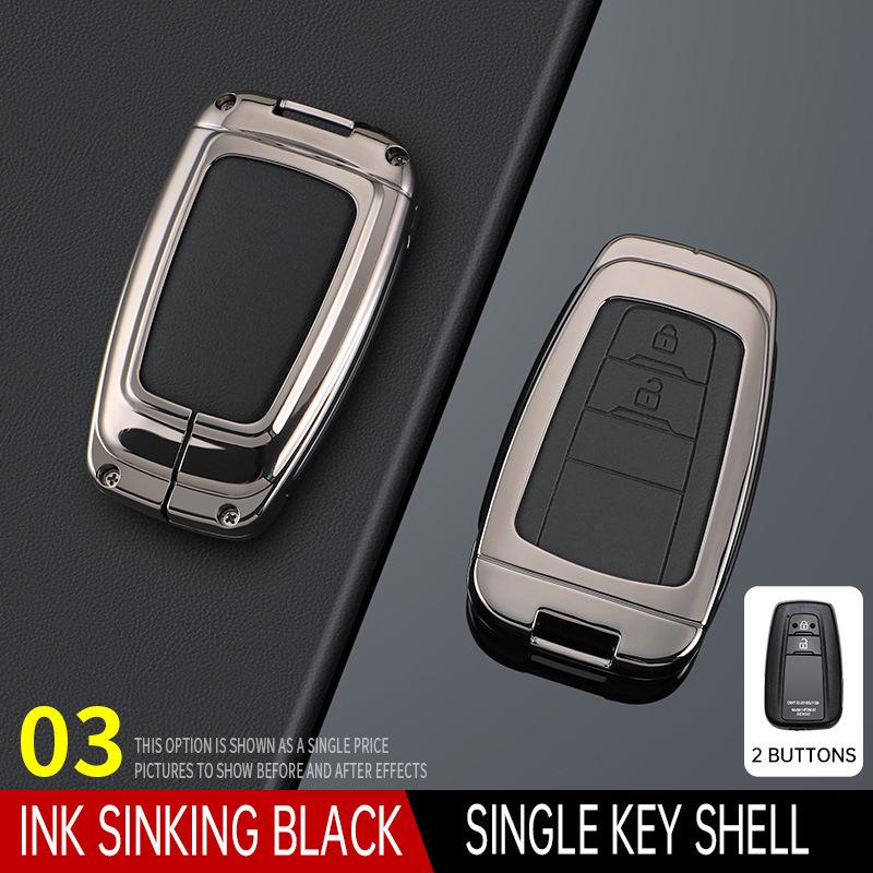 Crown Lu Fang Key Case for 24 Model Toyota 14th Gen Crown & Vellfire 2024 - Metal Leather Shell Buckle