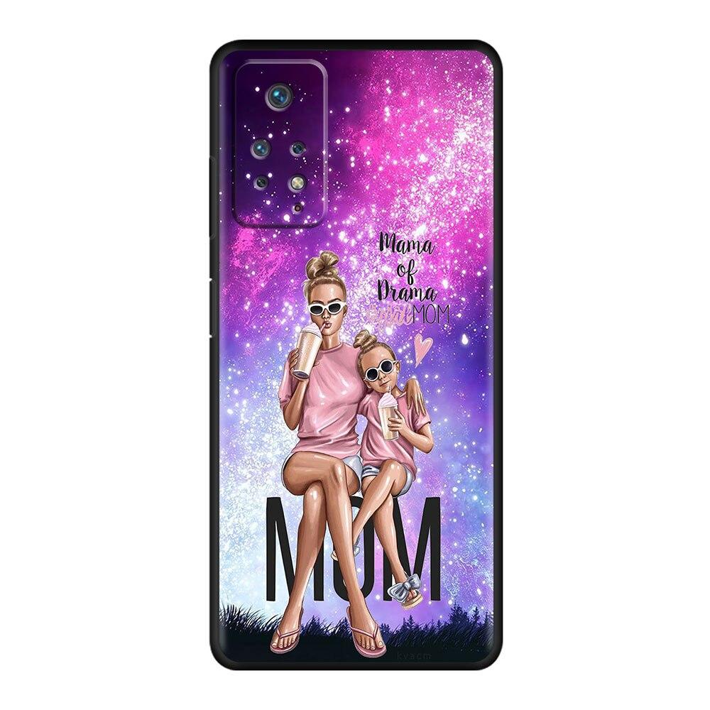 For Xiaomi Redmi 9 K40 9A 10 7 11 Pro 9S 9C 8 9T 8T K50 K40S Mobilephone Celular Funda Fashion Girl Super Mom Baby