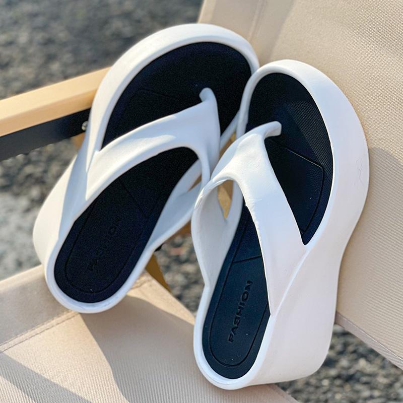 Summer Flip Flops New Thick Sole Slippers for Women Platform Wedges Heel Modern Slippers EVA Ladies Sandals