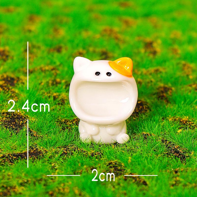 Micro-landscape Ornaments, Big Mouth Animal Garden Landscaping, Home Desktop Resin Craft Decorative Items, Small Ornaments