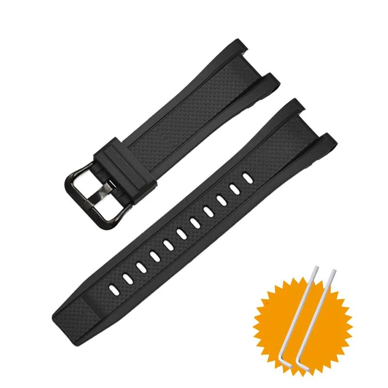 Silikonový řemínek na hodinky pro Casio G-Shock GST-W120L S130L S310 B100 GST-W100G Pánský gumový náramek Řemínek řady GST 26*14mm