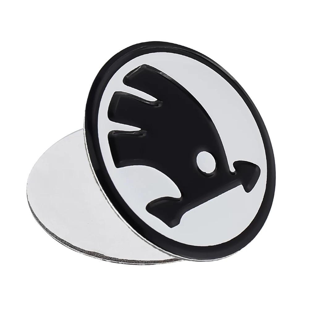 Επίσημα Εμβλήματα Τιμονιού Αυτοκινήτου από Κράμα Αλουμινίου 43/44mm για Skoda Rapid Spaceback Superb Octavia Rapid Fabia Αξεσουάρ Εσωτερικού Αυτοκινήτου