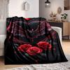 1 Stück Fledermausflügel Herz Rosen Decke Leichte Flanelldecke Überwurfdecke für Sofa, Bett, Reisen, Camping yy2509026212
