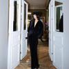 Black Velvet V-neck Lantern Sleeve Vintage Dress