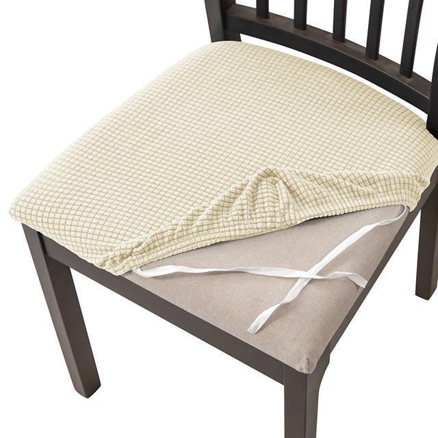 T -Shaped Jacquard Dining Chair Cushion Cover Elasticized Anti -Dirty Seat Cover For Dining Room Home Wedding Event Office Chair Cushion Slipcovers