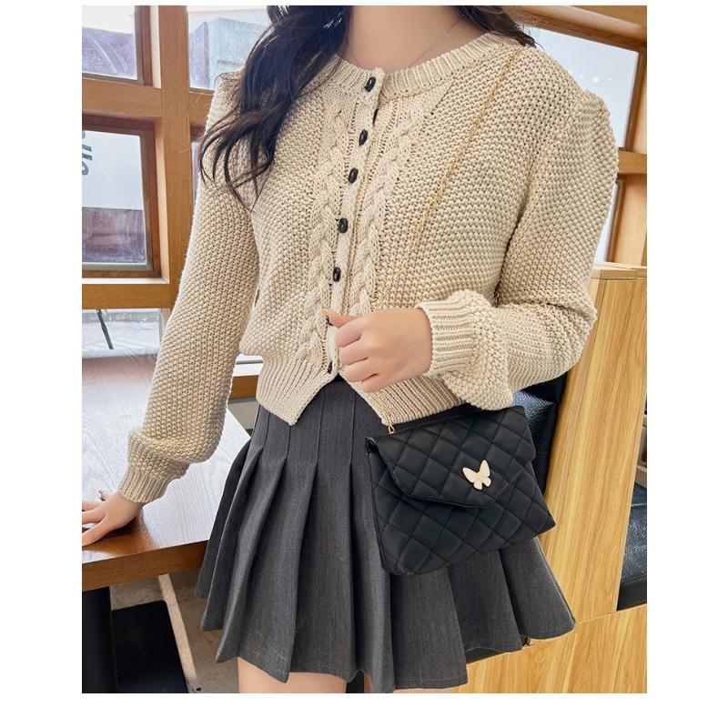 Embroidered Square Shoulder Bag - Korean-Style Crossbody Purse for Women