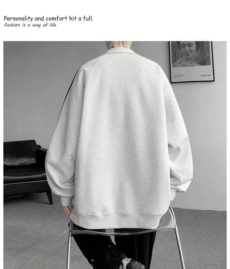 Herren Kapuzenjacke mit Reißverschluss und Stehkragen - Lässige Trendige High Street Sportjacke