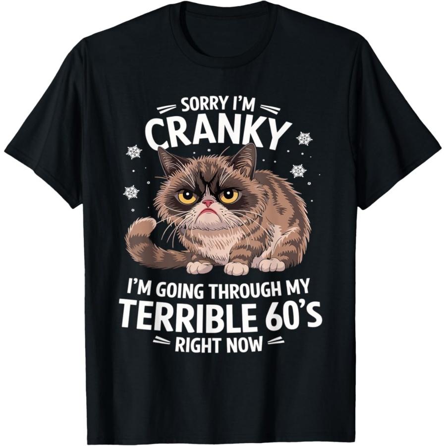 Pinchchoo Sorry Im Cranky Im Going Through My Terrible 60s Cat T-Shirt XXXXXL разноцветный