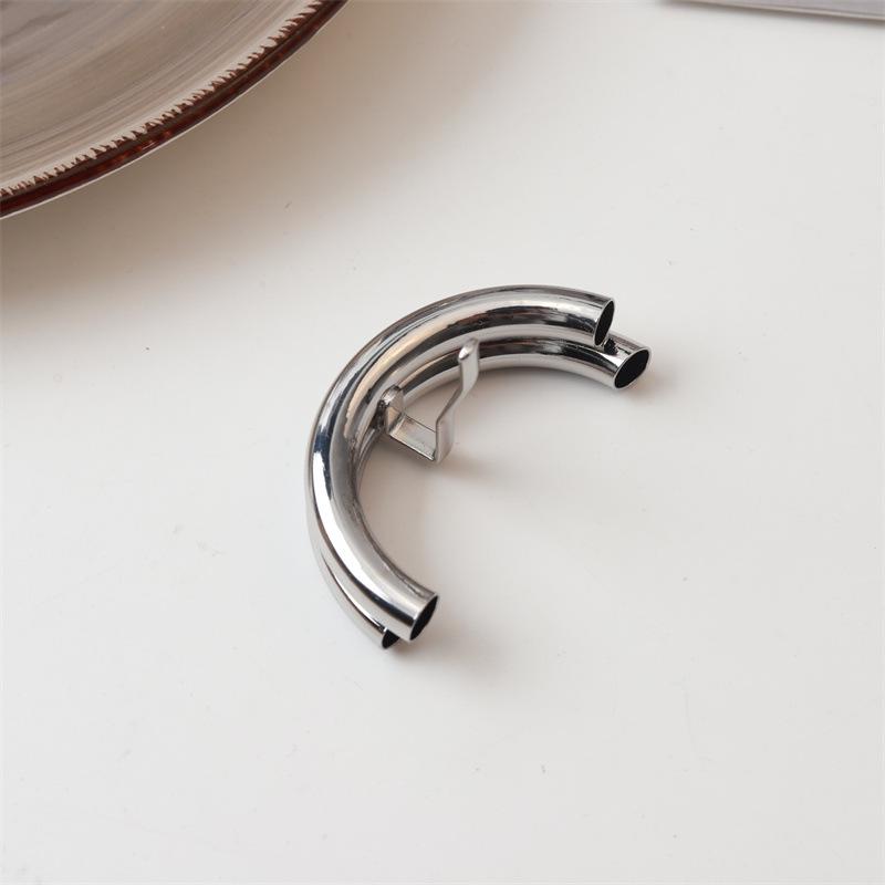 2025 Koreansk Metall Texturerad Hårnålsklämma för Låga Hästsvansar - Högkvalitativ Damhåraccessoar