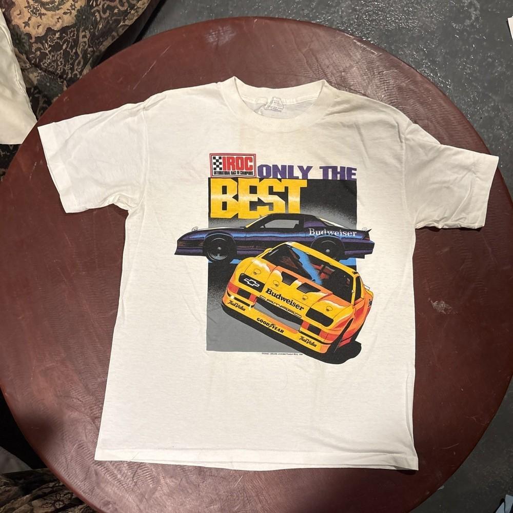 Vintage 90s Racing ; Dodge Daytona IROC Graphic Tee; Men’s XL White Cotto Unisex T-Shirt XXL