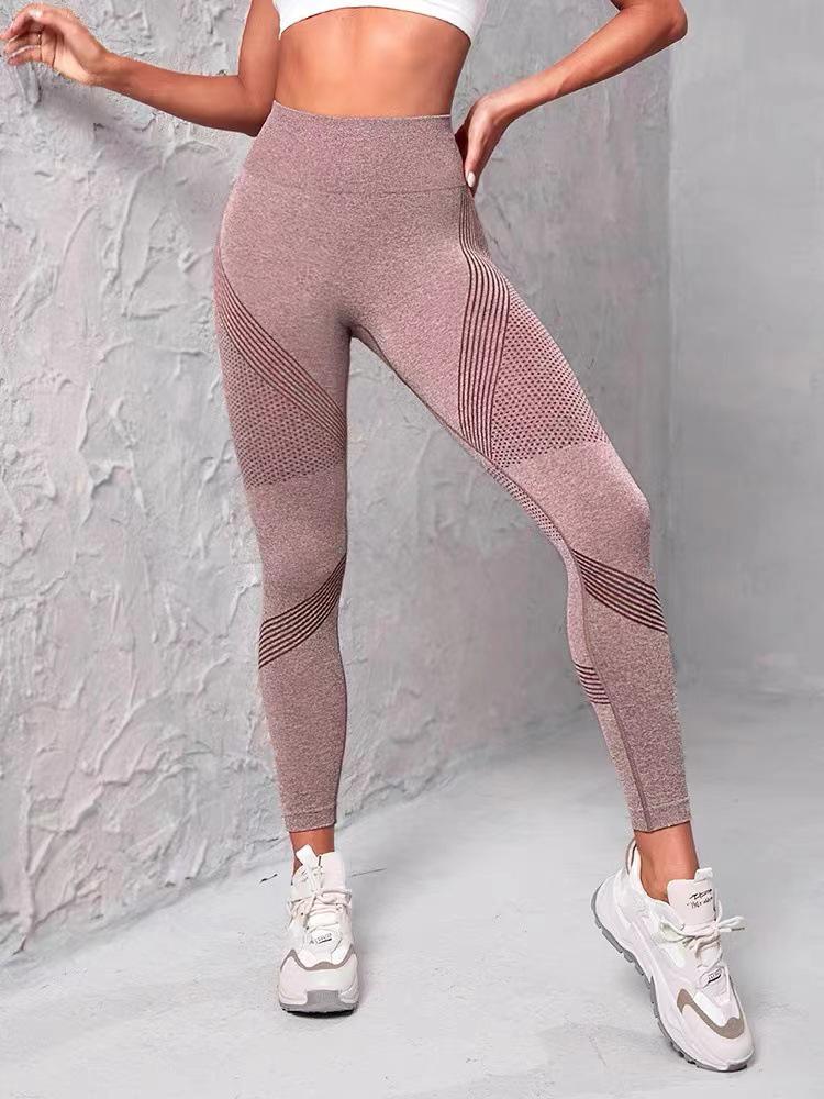 TY High-Waisted Seamless Yoga Pants - Butt-Lifting, Tight, High-Elastic Fitness Leggings