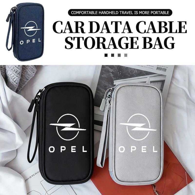 For Opel Portable Car Digital Storage Bag Data Cable Protector Cover Waterproof Tool Bags Corsa D Astra G H J K F Mokka C Zafira BX8